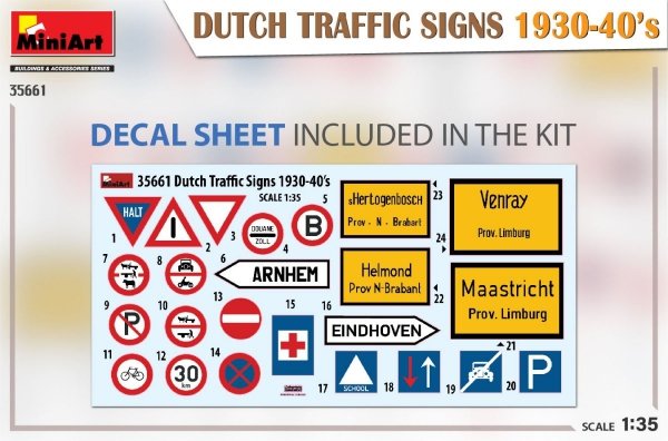 MiniArt 35661 DUTCH TRAFFIC SIGNS 1930-40’s 1/35