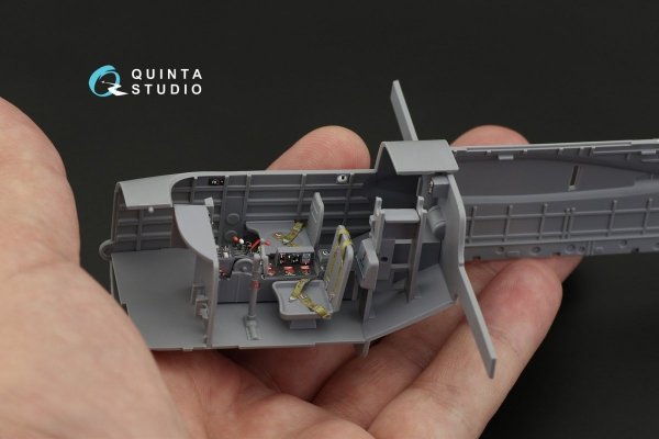 Quinta Studio QD48258 A(B)-26B 3D-Printed &amp; coloured Interior on decal paper (ICM) 1/48