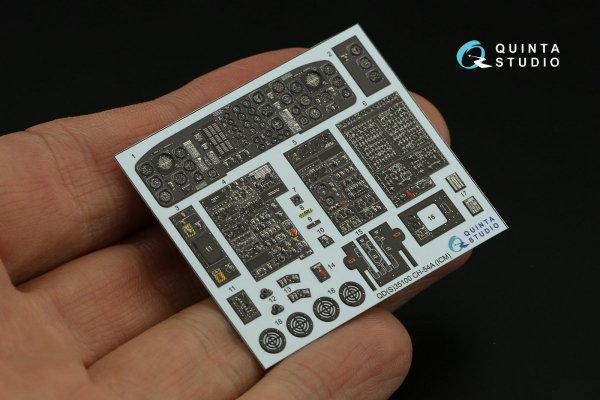 Quinta Studio QDS-35100 CH-54A 3D-Printed &amp; coloured Interior on decal paper (ICM) (Small version) 1/35