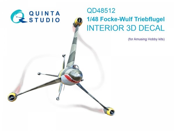 Quinta Studio QD48512 FW Triebflugel 3D-Printed coloured Interior on decal paper (Amusing hobby) 1/48