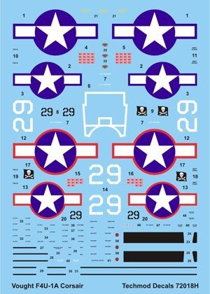 Techmod 72018 - Vought F4U-1A Corsair (1:72)