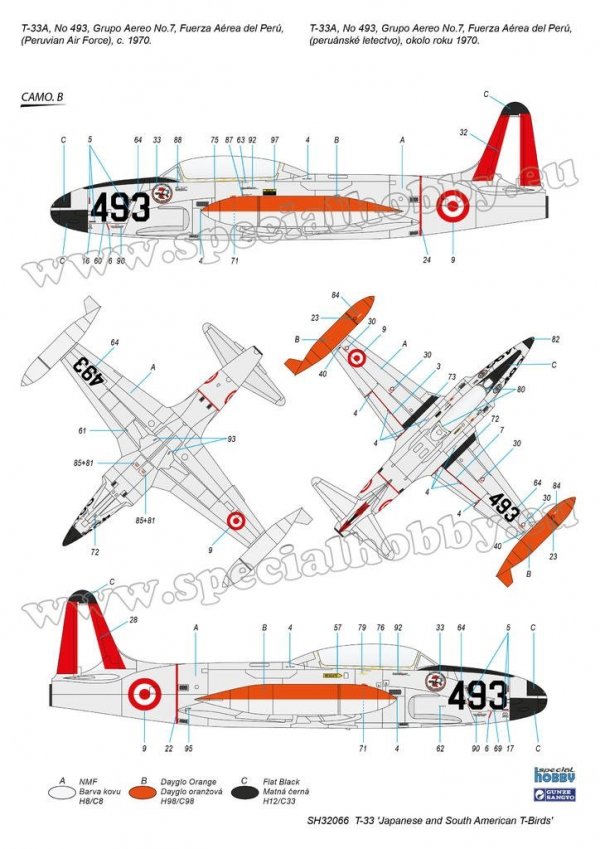 Special Hobby 32066 T-33 'Japanese and South American T-Birds' 1/32
