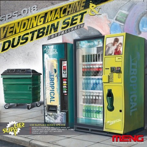 Meng SPS-018 VENDING MACHINE DUSTBIN SET (1:35)