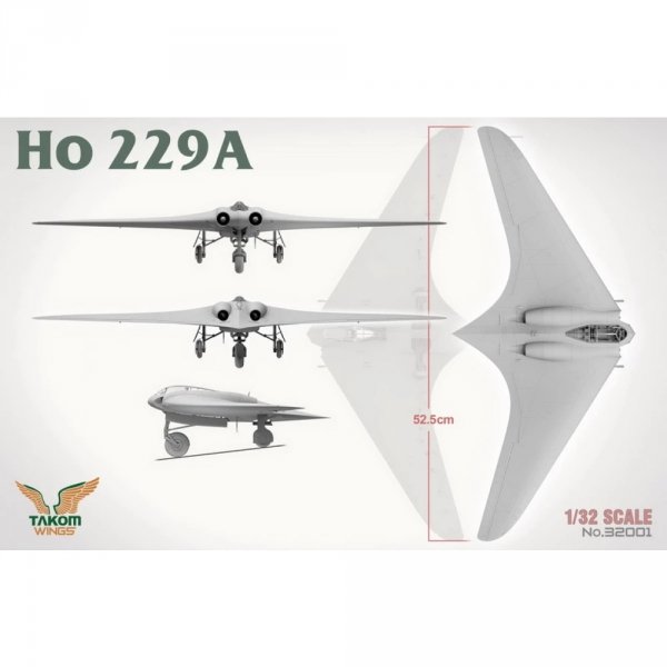 Takom 32001W Ho 229 Box - Ho 229A + Ho 229B + Ho 229 Pilot (Limited Edition) 1/32