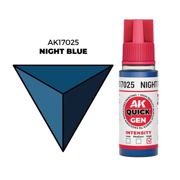 AK Interactive AK17025 NIGHT BLUE – QUICK GEN COLOR 18ml