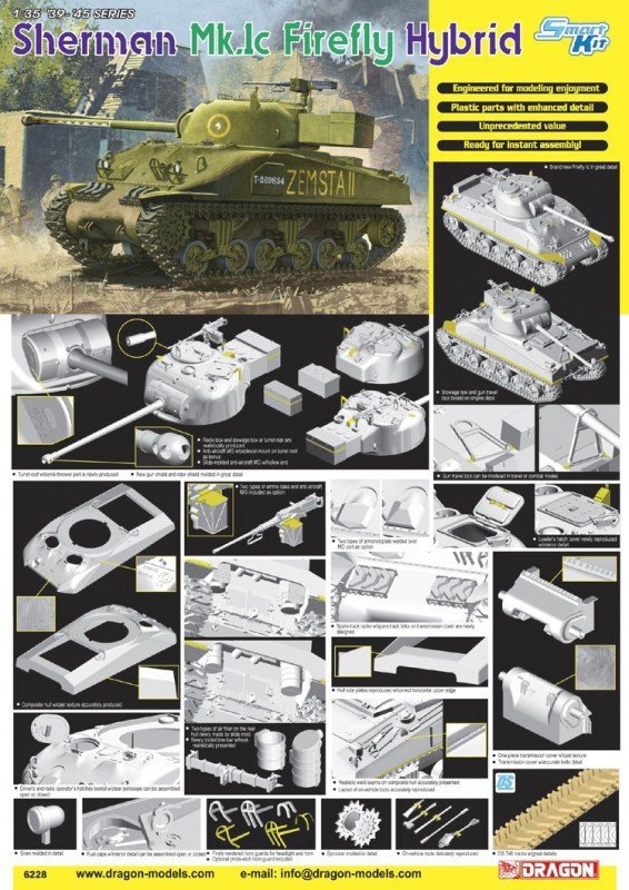 Dragon 6228 Sherman Mk.Ic Firefly Hybrid (1:35)