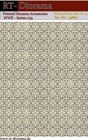 RT-Diorama 35867 Printed Accessories: Wall and Floor Tiles Nr.13 1/35