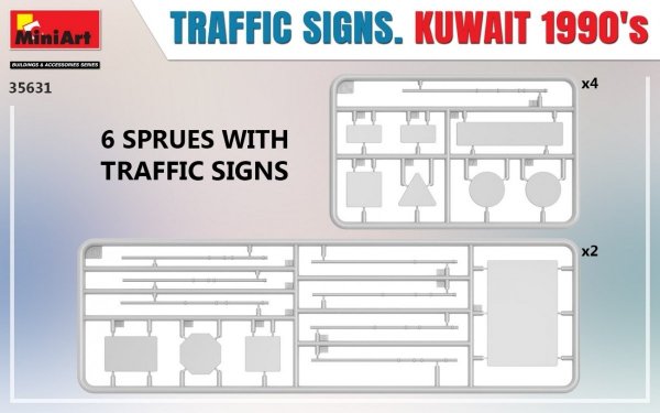 Miniart 35631 TRAFFIC SIGNS. KUWAIT 1990's 1/35