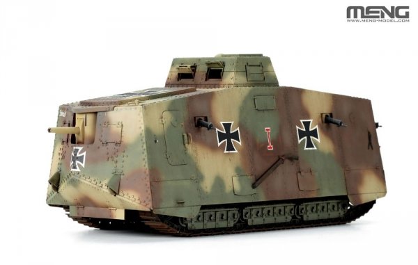 Meng Model TS-017s German A7V Tank (Krupp) &amp; Engine Limited Edition 1/35