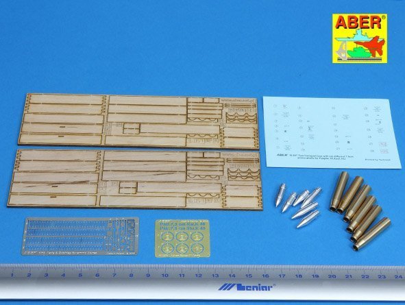 Aber 16057 Two transport box with six different 7,5cm ammo for PzKpfw. IV, Ausf, H-J (1:16)