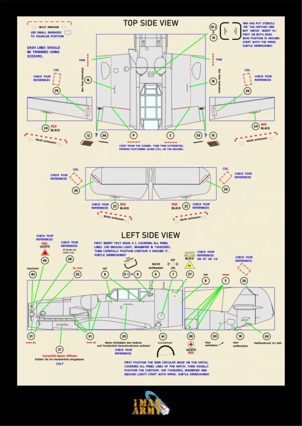 1 Man Army 24DET005 Messerschmitt Bf 109G5/G6 (Airfix) 1/24