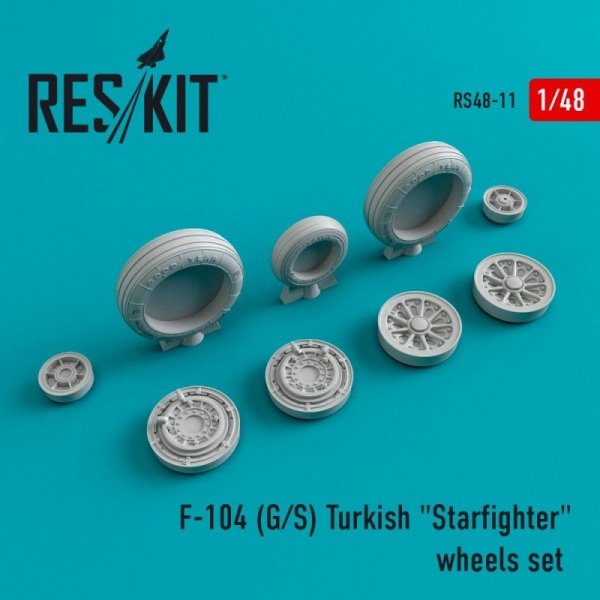 RESKIT RS48-0011 F-104 (G/S) Turkish &quot;Starfighter&quot; wheels set 1/48