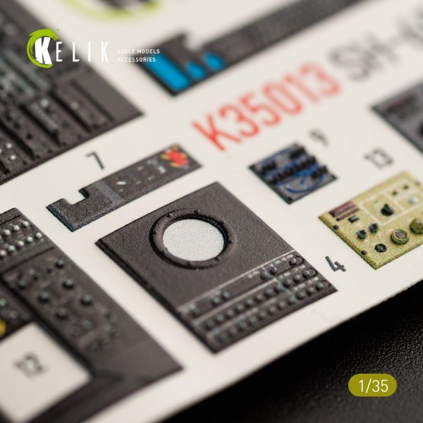 KELIK K35013 SH-60B INTERIOR 3D DECALS FOR KITTY HAWK KIT 1/35