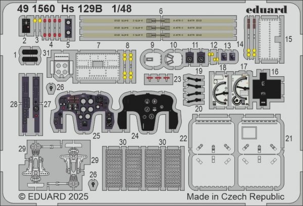Eduard 491560 Hs 129B for TAKOM 1/48