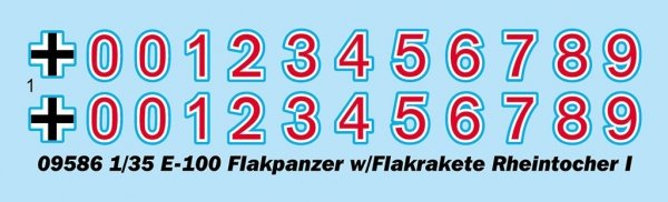Trumpeter 09586 E-100 Flakpanzer w/Flakrakete Rheintocher I 1/35