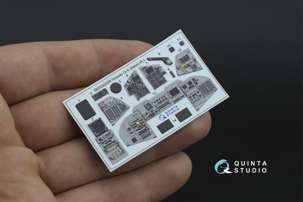 Quinta Studio QDS+32228 Tornado Gr.4 3D-Printed &amp; coloured Interior on decal paper (Italeri) (Small version) (with 3D-printed resin parts) 1/32