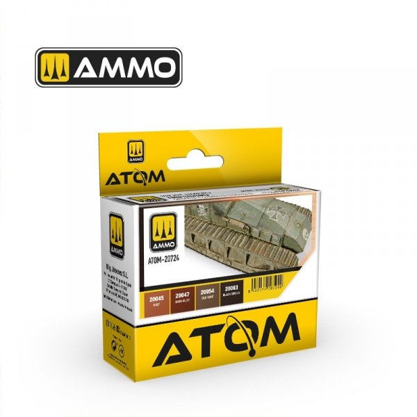AMMO by Mig Jimenez 20724 ATOM Rusty Tracks and Chains Set 4x20ml