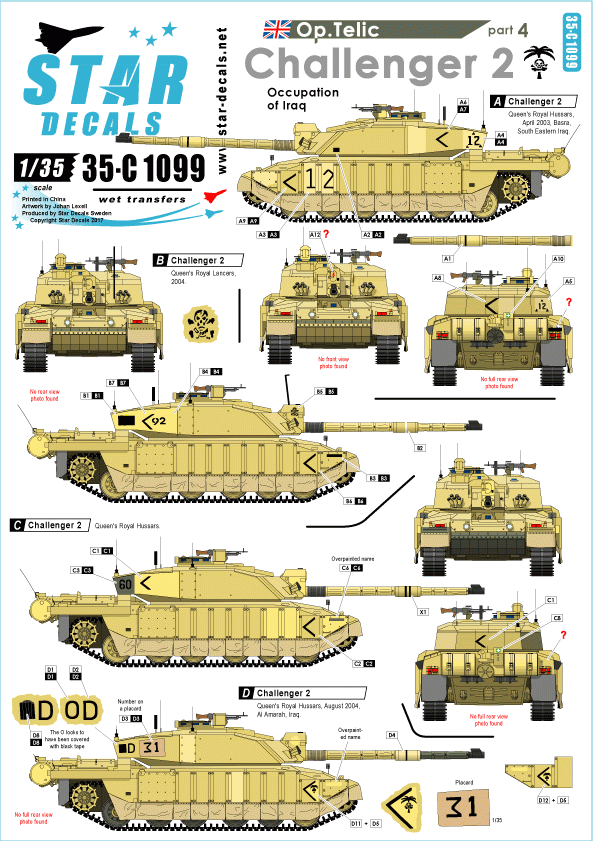 Star Decals 35-C1099 Op. Telic 4 1/35