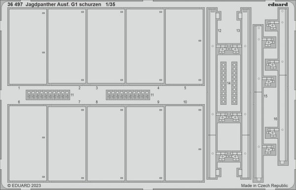 Eduard 36497 Jagdpanther Ausf. G1 schurzen ACADEMY 1/35