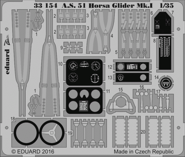 Eduard 33154 A. S. 51 Horsa Glider Mk. I 1/35 BRONCO