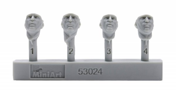 MiniArt 53024 GERMAN TANK RIDERS SET 2. RESIN HEADS 1/35
