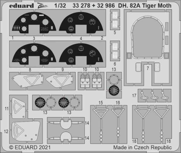 Eduard 32986 DH. 82A Tiger Moth ICM 1/32