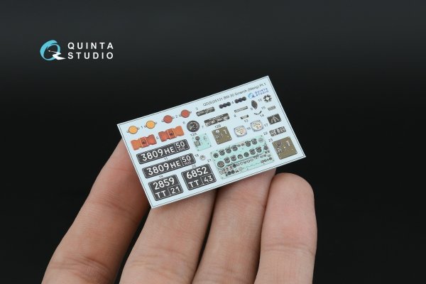 Quinta Studio QD35131 BM-30 Smerch 3D-Printed &amp; coloured Interior on decal paper (Meng) 1/35