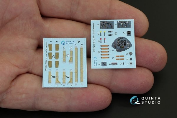 Quinta Studio QD48078 Fi-156 3D-Printed &amp; coloured Interior on decal paper (for Tamiya kit) 1/48