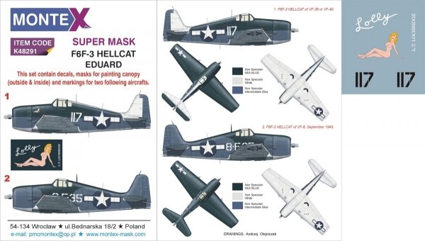 Montex K48291 F6F-3 HELLCAT 1/48