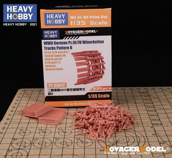 Heavy Hobby PT35012 WWII German Pz.III/IV Winterketten Tracks Pattern B 1/35