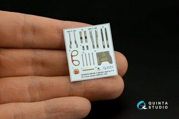 Quinta Studio QD48371 F-4E with DMAS 3D-Printed &amp; coloured Interior on decal paper (Meng) 1/48