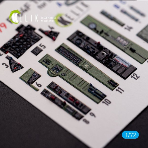 KELIK K72079 F-84F Thunderstreak interior 3D decals for Special Hobby kit 1/72