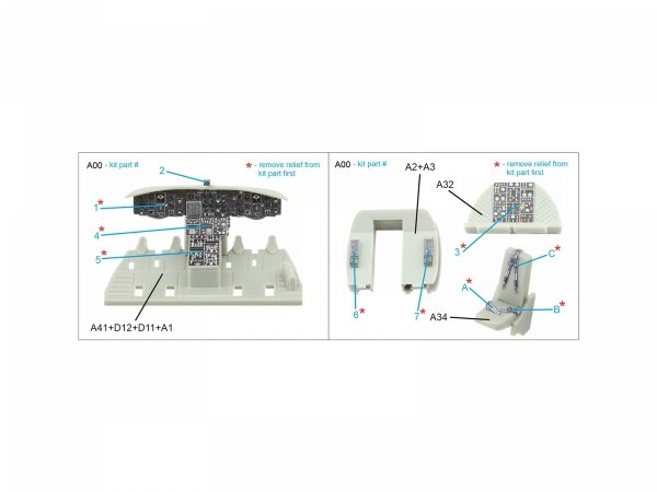 Quinta Studio QD72175 CH-47D 3D-Printed coloured Interior on decal paper (Trumpeter) 1/72