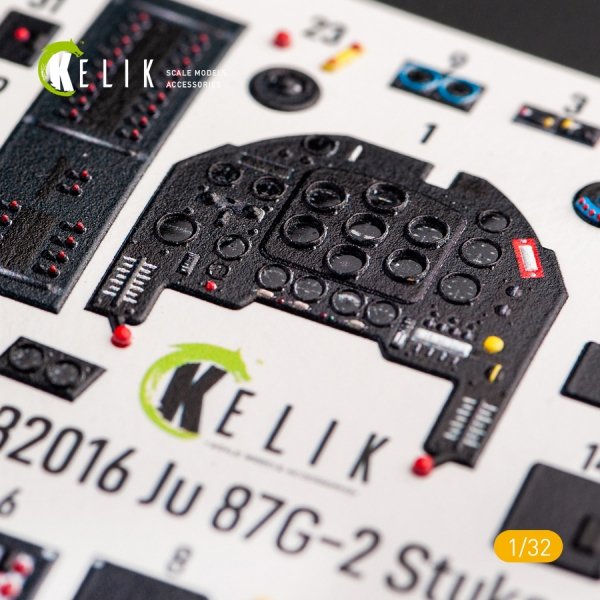 KELIK K32016 JUNKERS JU 87 D/G STUKA - INTERIOR 3D DECAL FOR TRUMPETER KIT 1/32