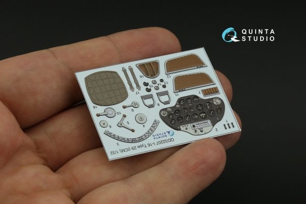 Quinta Studio QD32207 I-16 Type 29 3D-Printed coloured Interior on decal paper (ICM) 1/32