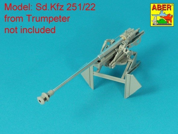 Aber 16l-29 Barrel for the Pak 40 anti-tank gun without muzzle brake / Lufa do armaty p/panc Pak 40 bez hamulca wylotowego 1/16