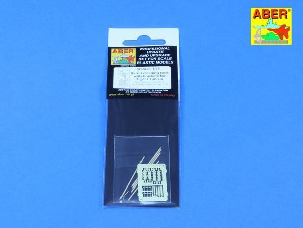 Aber R-41 Barrel cleaning rods with brackets for Tiger I Tunisia (1:35)