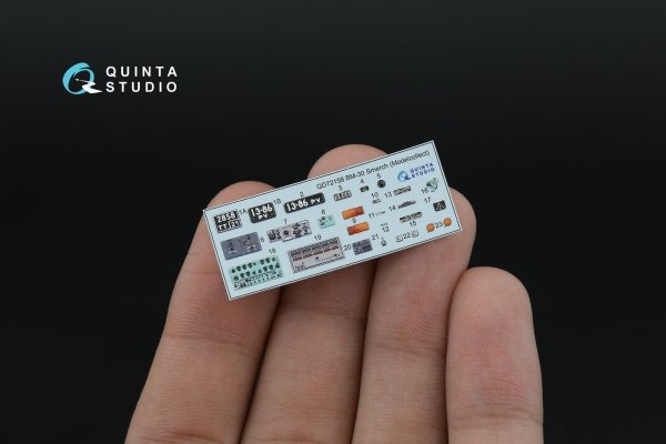 Quinta Studio QD72158 BM-30 Smerch 3D-Printed coloured Interior on decal paper (Modelcollect) 1/72