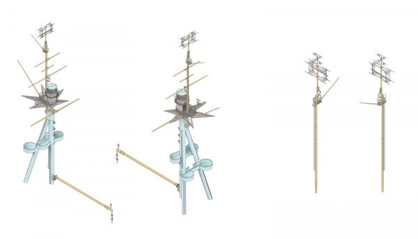 MK1 Design MS-20014 HMS RODNEY MAST&amp;RADAR SET 1/200