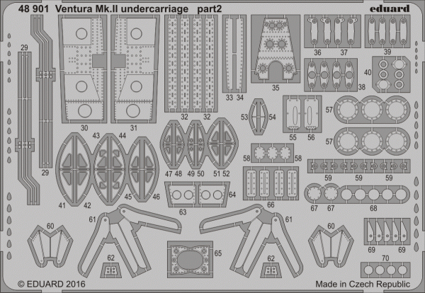 Eduard 48901 Ventura Mk. II undercarriage REVELL 1/48