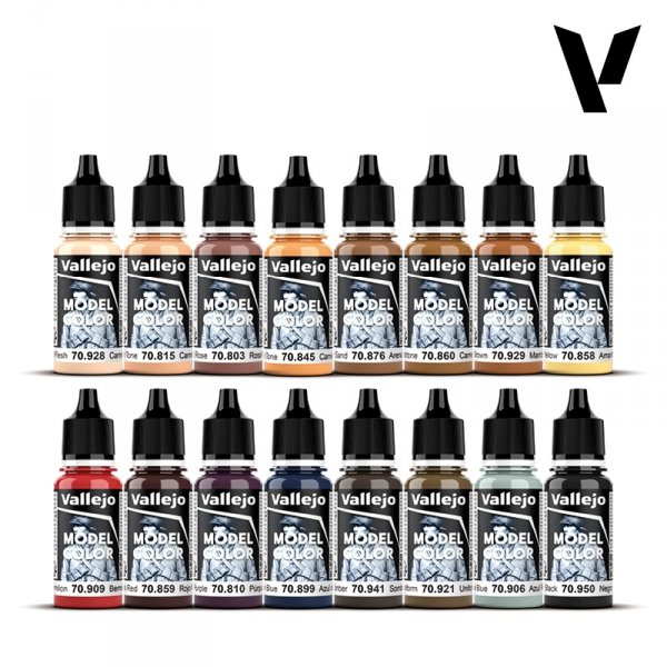 Vallejo 70258 Face &amp; Skin Tones 16x18ml