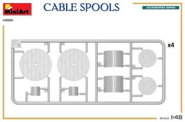 MiniArt 49008 CABLE SPOOLS 1/48