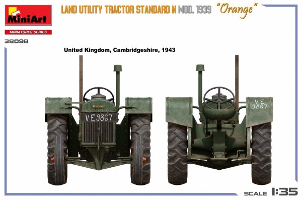 Mini Art 38098 Land Utility Tractor Standard N “Orange” Mod. 1939 1/35