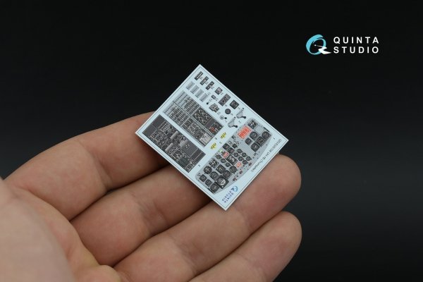 Quinta Studio QDS-35158 UH-1B 3D-Printed &amp; coloured Interior on decal paper (Trumpeter) (Small version) 1/35