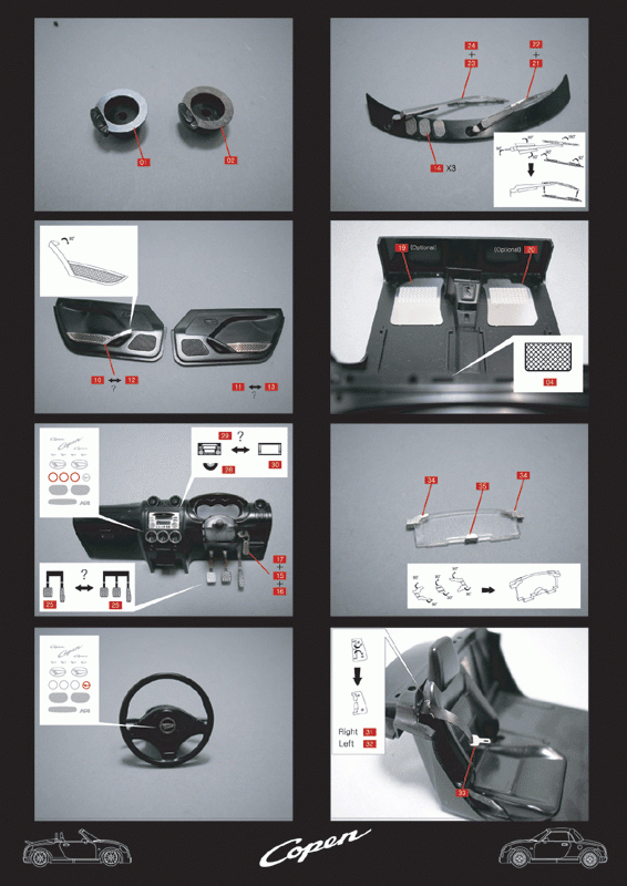 KA Models KE-24010 Daihatsu Copen Detail-up Etched part 1/24