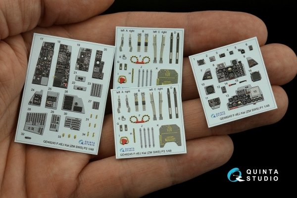 Quinta Studio QD48245 F-4EJ Kai 3D-Printed &amp; coloured Interior on decal paper (ZM SWS) 1/48