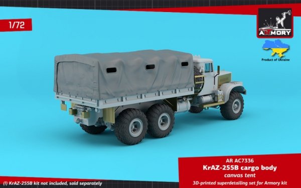 Armory Models AC7336 KrAZ-255B Soviet 6x6 cargo truck canvas tent 1/72