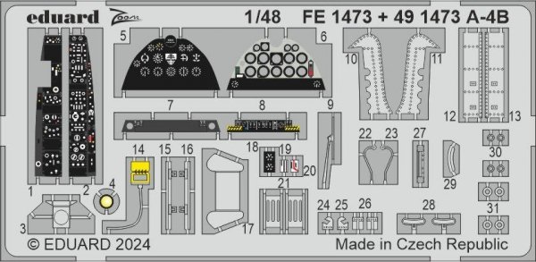 Eduard FE1473 A-4B HOBBY 2000, HASEGAWA 1/48