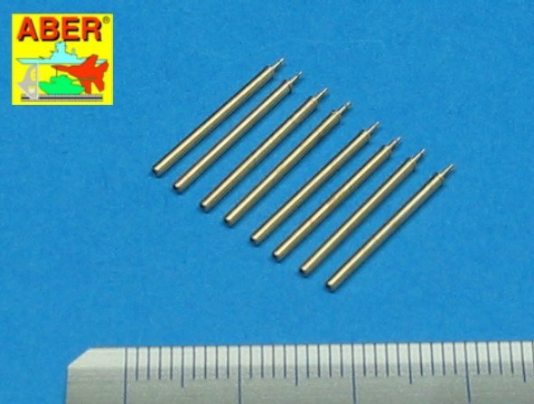 Aber A48 109 Set of 8 turned cal .50 (12,7mm) U.S. Browning M2 barrels for P-47 Thunderbolt (1:48)