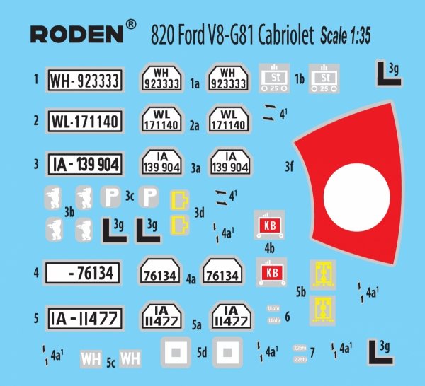 Roden 820 Ford V8-G81 Cabriolet 1/35